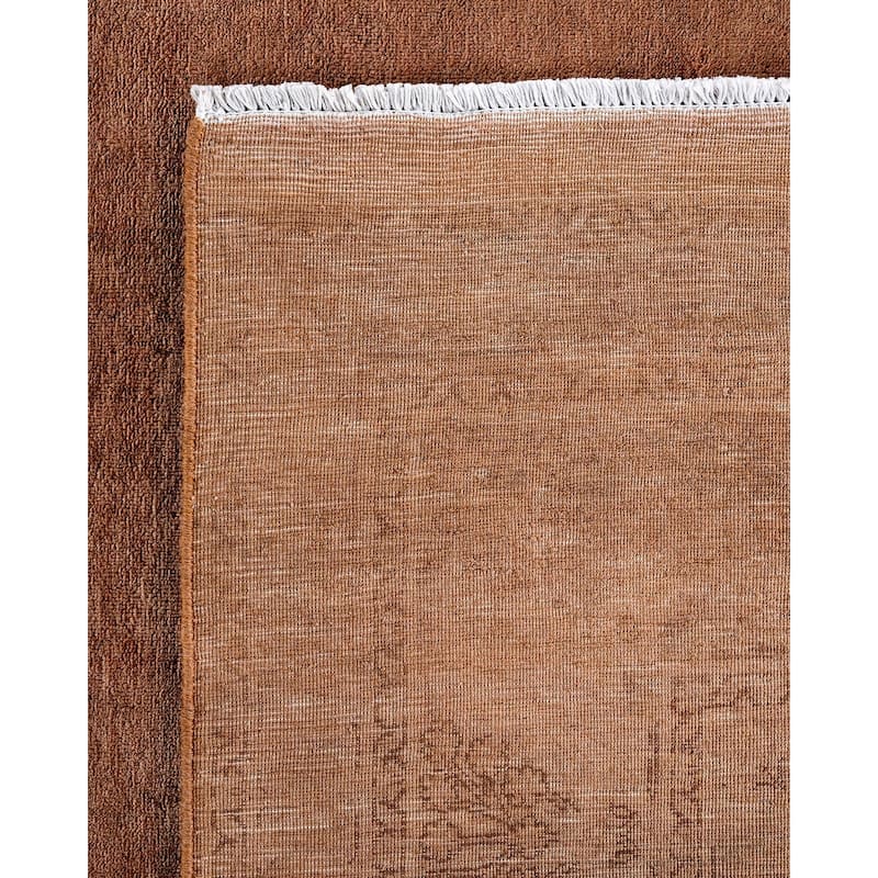 Overdyed, One-of-a-Kind Hand-Knotted Area Rug - Gold - 8' 0" x 10' 2"