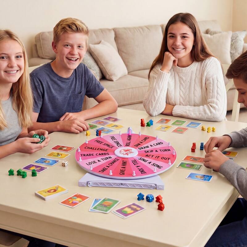 Gymax Spinning Prize Wheel 14 Slots Spin Wheel w/Blackboard Marker