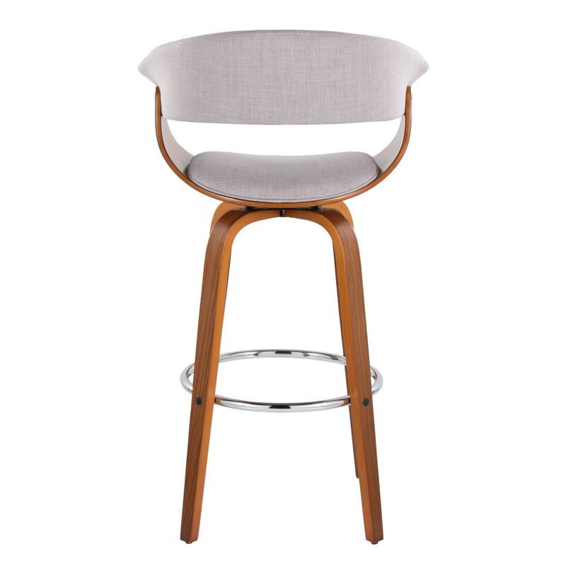 Carson Carrington Sauda 30" Fixed-Height Bar Stool with Bent Wood Legs (Set of 2)