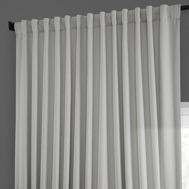 Exclusive Fabrics Faux Linen Extra Wide Room Darkening Curtain Panel