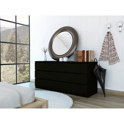 Asteria Double Dresser with 6 Drawers and Superior Top - N/A