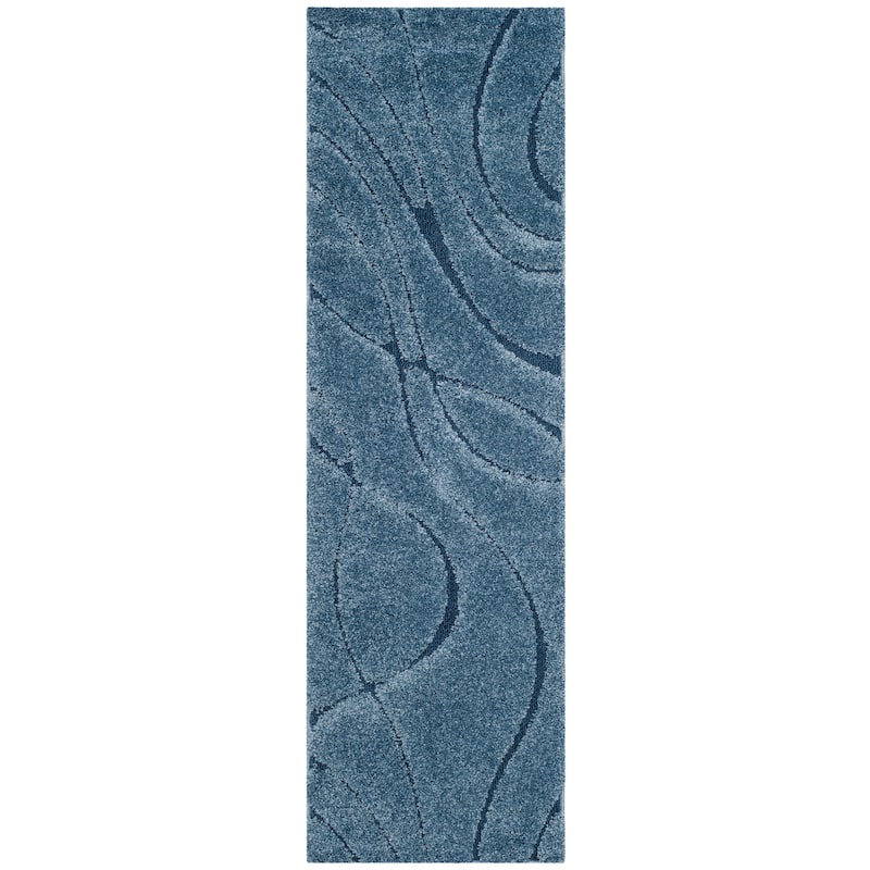 SAFAVIEH Florida Shag Sigtraud Abstract Waves 1.2-inch Thick Rug