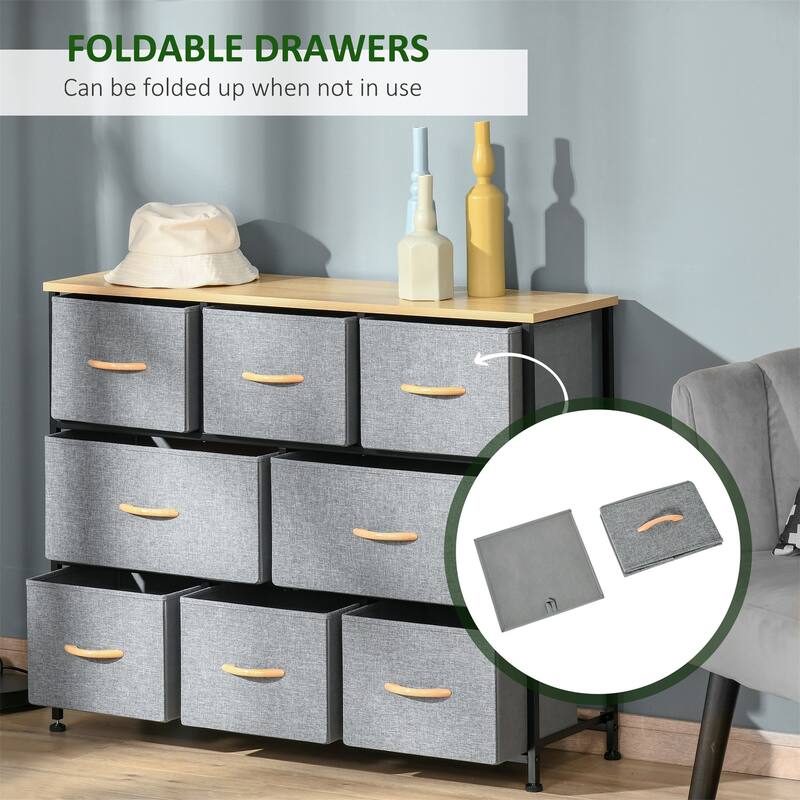 3-Tier Fabric Chest of Drawers