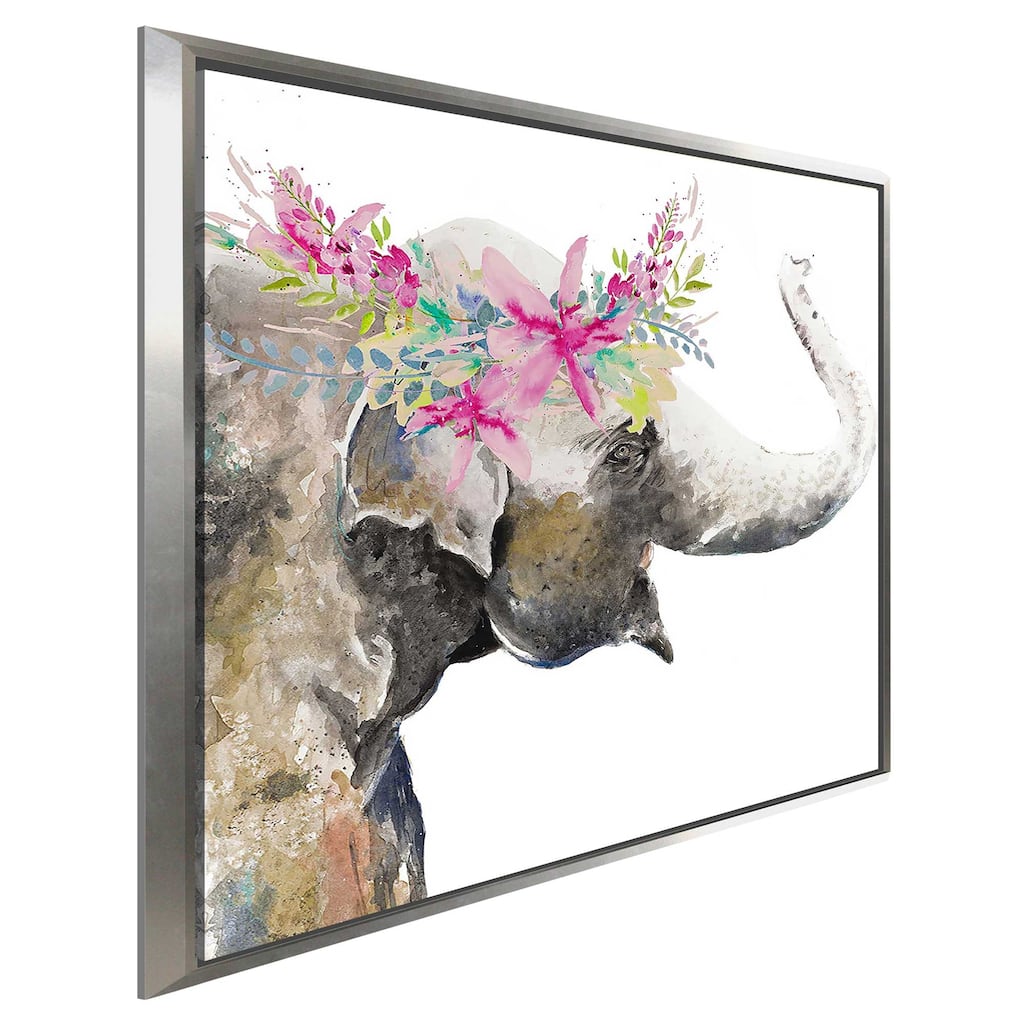 "Crowned Elephant" Print on Floating Canvas