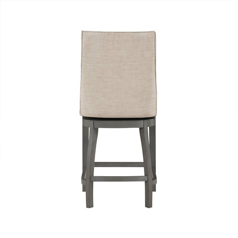 Katherine Linen Upholstered Swivel Barstool