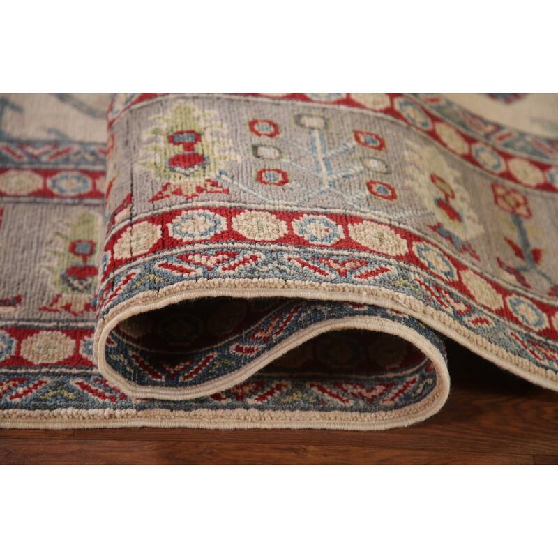 All-Over Kazak Oriental Area Rug Handmade Wool Carpet - 8'3" x 11'3"