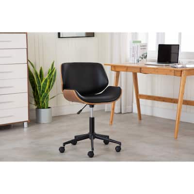 Porthos Home Niam Faux Leather Mid-Century Office Chair