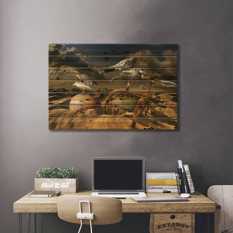 Untitled Print On Wood by Radoslav Penchev - Multi-Color