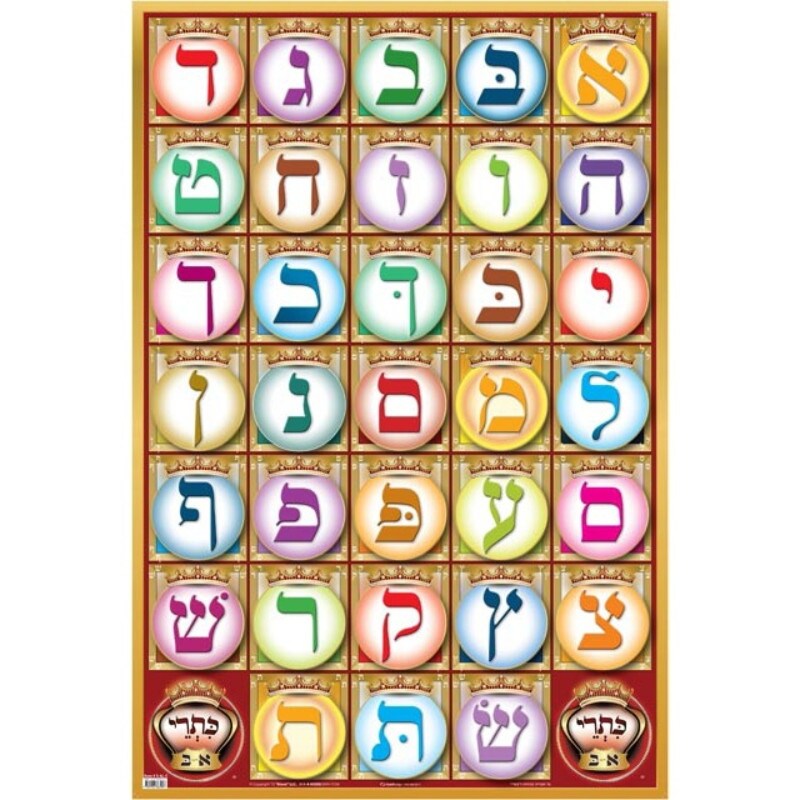 Small Poster - Alef Beis - Color 13"× 19" - Multi-Color