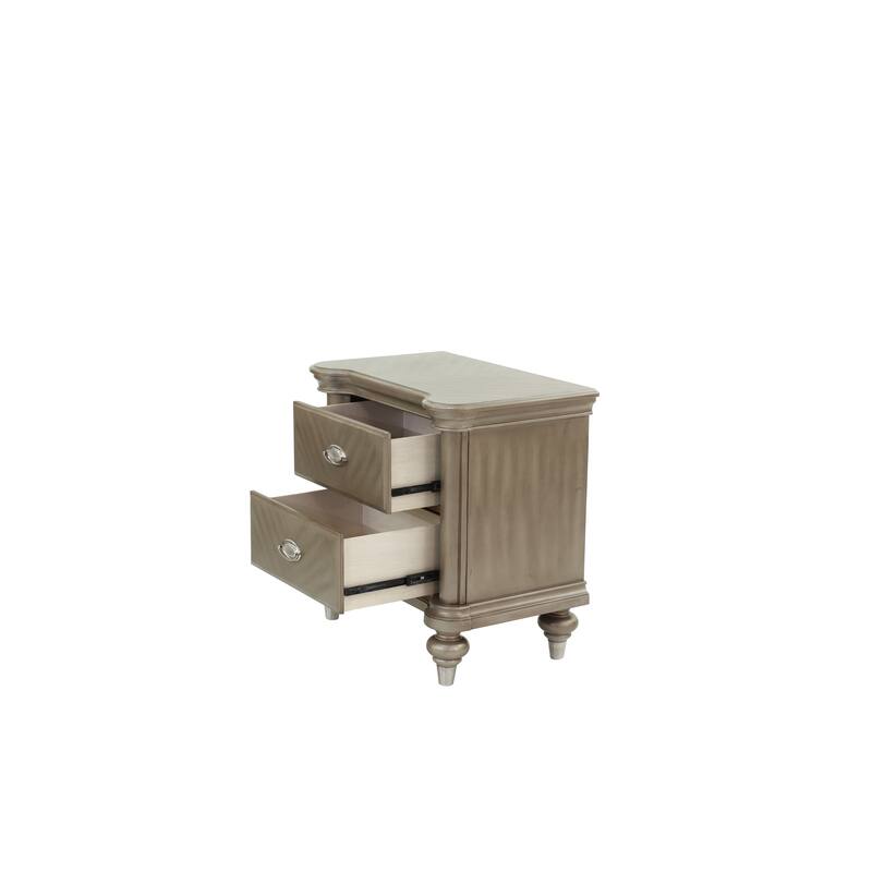 Luxury Classic Antique / 1pc Nightstand Storage Space Bedside Table Bedroom Furniture