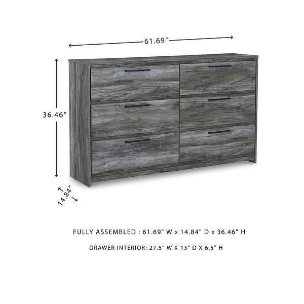 dimension image slide 1 of 6, Signature Design by Ashley Baystorm Gray Dresser
