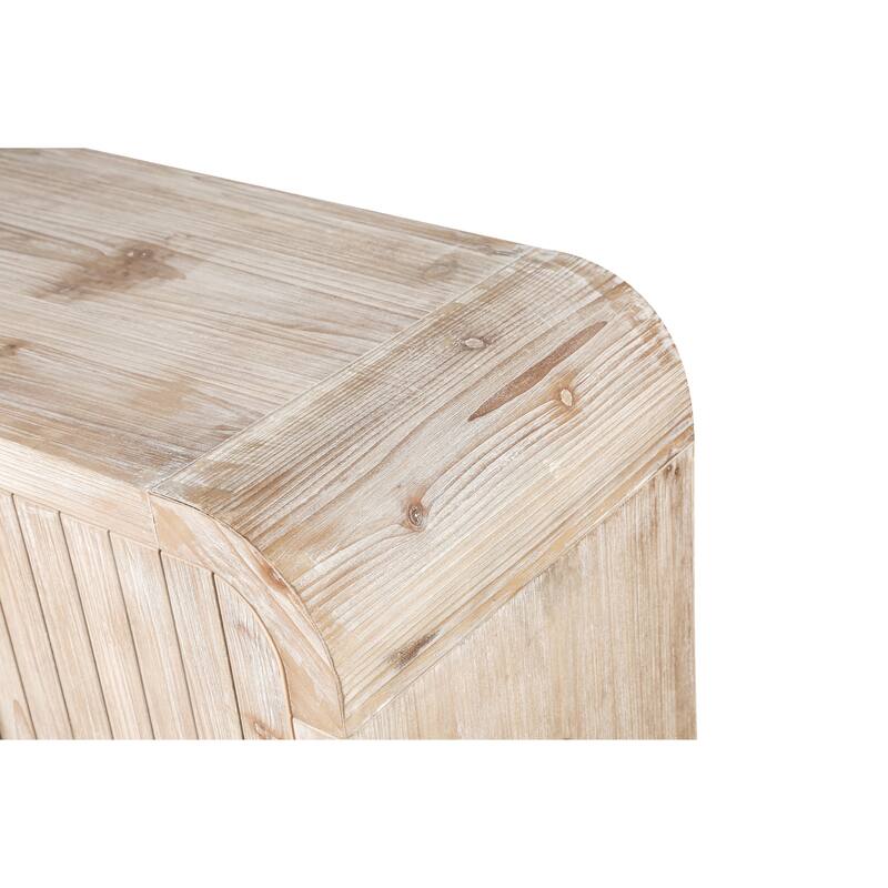 Antique White Console Cabinet File Cabinet Dining Cabinet with Fluted Doors, Decorative Cabinet Buffet Cabinet Pantry Cabinet