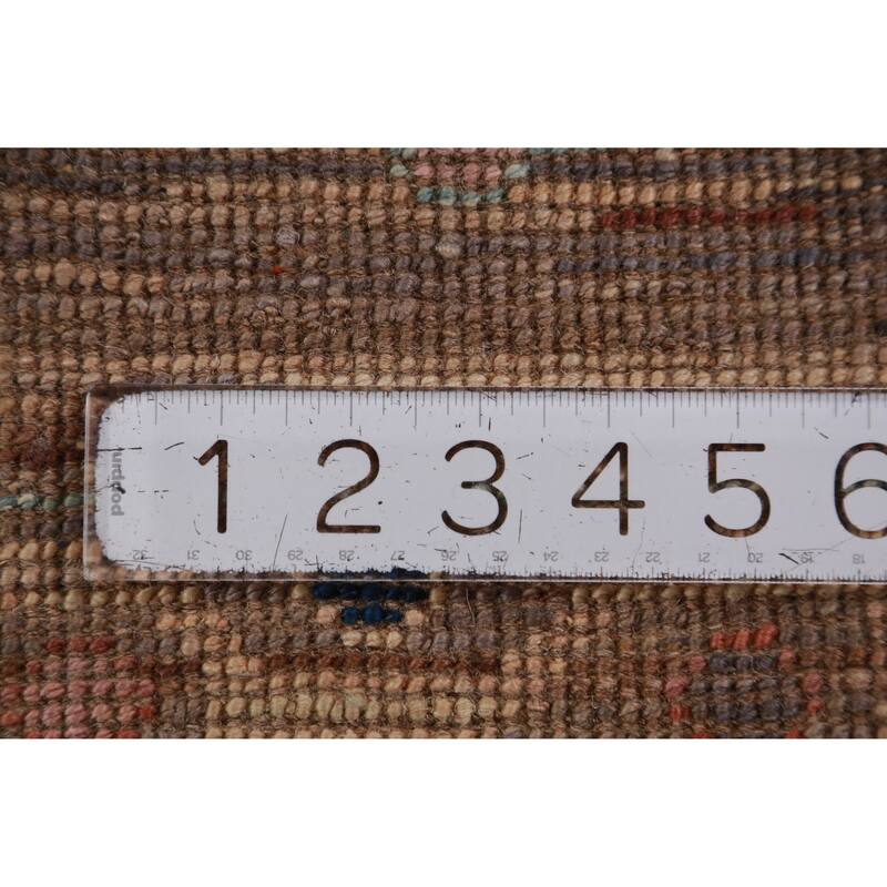 Hand Knotted Oriental 100% Wool Carpet Transitional Floral Multi-Colored Oushak Runner Rug - 9' 10'' X 2' 6''