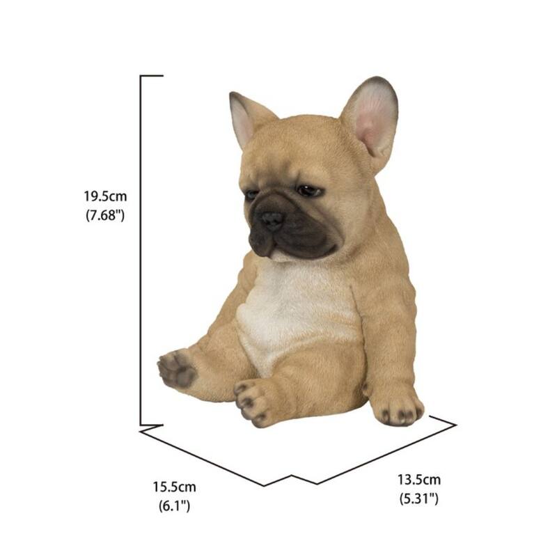 7.5" Sleepy French Bulldog Puppy Outdoor Garden Statue