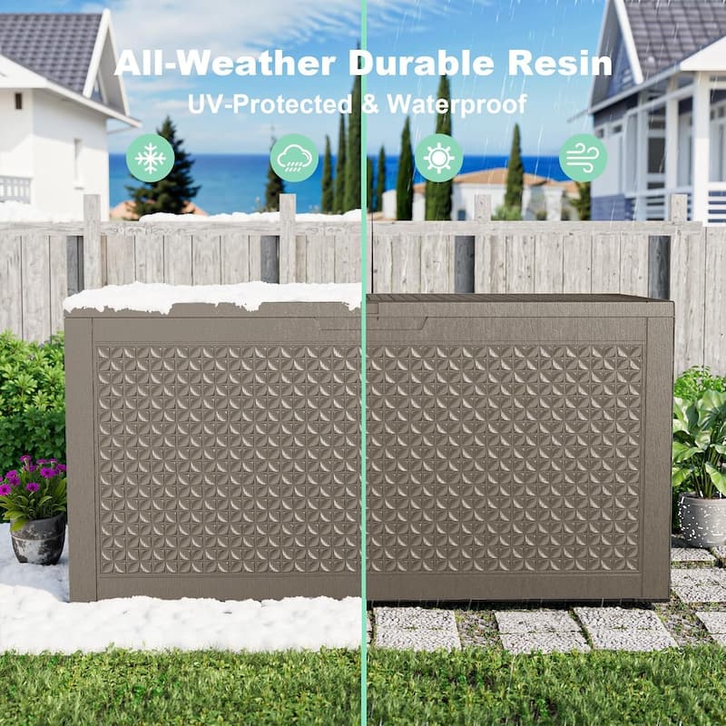 Outdoor Patio Storage Resin Lockable Deck Box