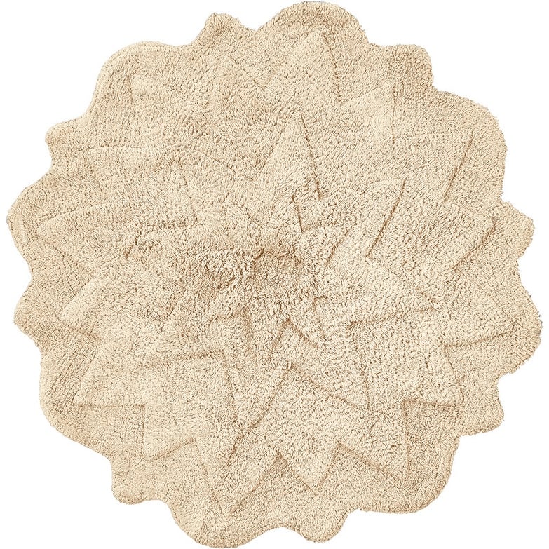 Sherry Kline Over Tufted Petals 32" Bath Rug - Grey, Brown, Black, Cream, Aloe Green Color Options