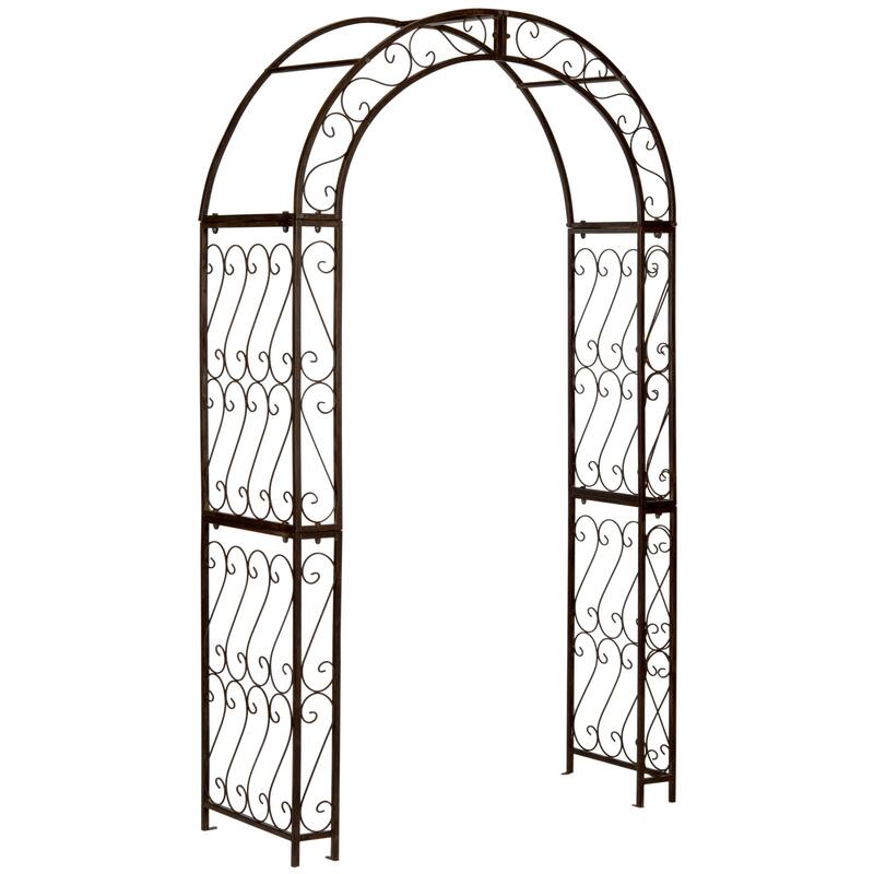 SAFAVIEH Outdoor Isabela Victorian Scroll Iron Arch