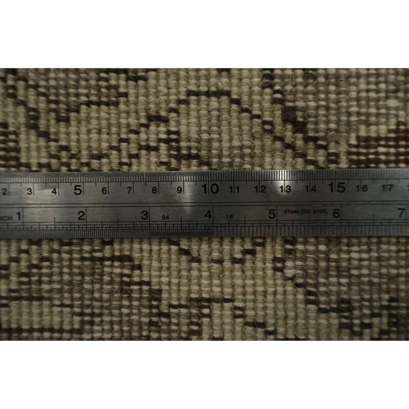 Hand Knotted Oriental 100% Wool Carpet Transitional Floral Beige & Ivories Anatolian Area Rug - 9' 0'' X 5' 3''