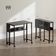 preview thumbnail 4 of 6, HOMCOM Small Folding Desk, Rolling Computer Desk Foldable with Storage Bag and Shelf, 31.5" Portable Writing Table on Wheels