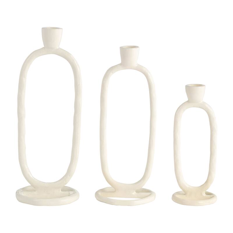 Sagebrook Home Oval Ring Taper Candle Holder