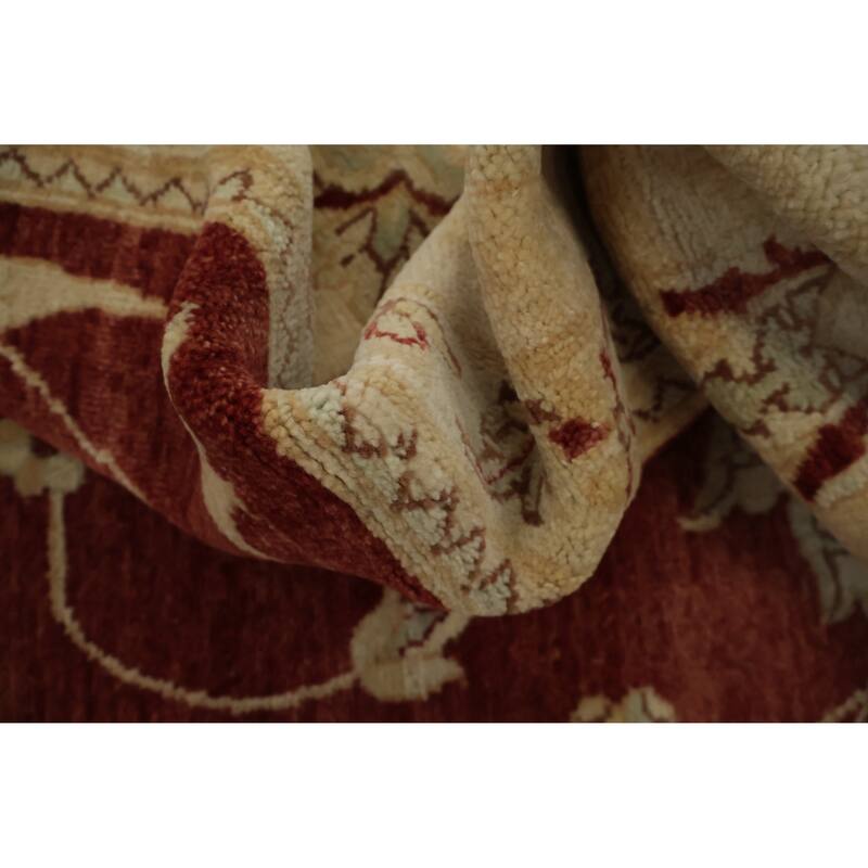 Hand Knotted Oriental 100% Wool Carpet Traditional Floral Oranges & Rust Peshawar Area Rug - 18' 2'' X 11' 8''