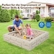 preview thumbnail 31 of 30, Outdoor Kids Sandbox with Cover and Bottom Liner for Backyard Play