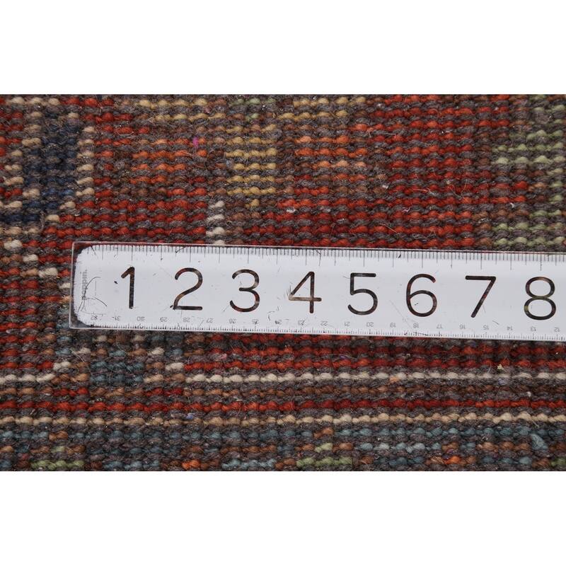 Geometric Heriz Serapi Indian Rug Handmade Traditional Wool Carpet - 8'9" x 11'10"