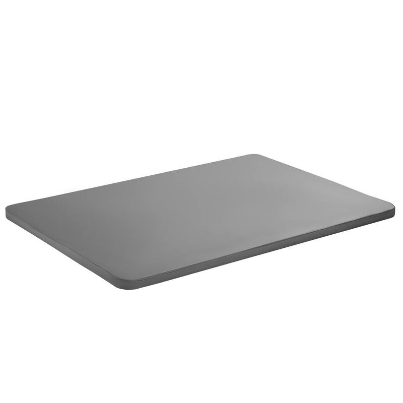 Grey Oxford Fabric Heavy-Duty Wooden Bunkie Board with Modular Design and Breathable Cover