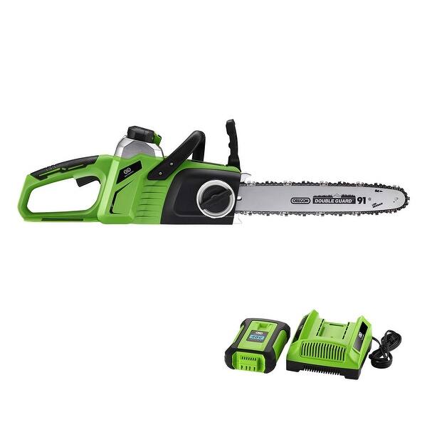 Shop Best Partner 40v Max Lithium Ion Brushless Cordless 14 Chain Saw 4 0ah Battery And Charger Include Overstock 30636940