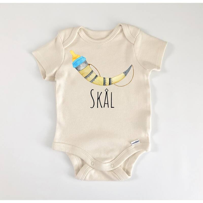 Viking Nordic - Baby Boy Girl Clothes Infant Bodysuit Funny Cute Newborn - Natural - Newborn