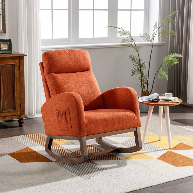 Living Room Comfortable Rocking Chair Living Room Chair - 39.70'' H x 27.16'' W x 37'' D