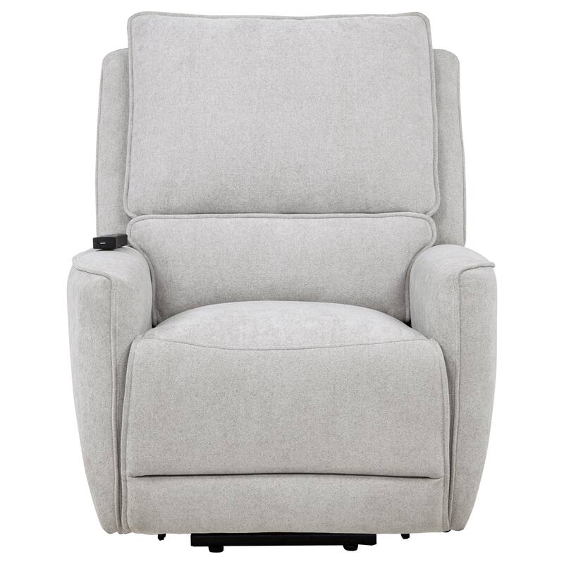 Sylmar Chenille Upholstered Dual Power Lift Recliner Grey