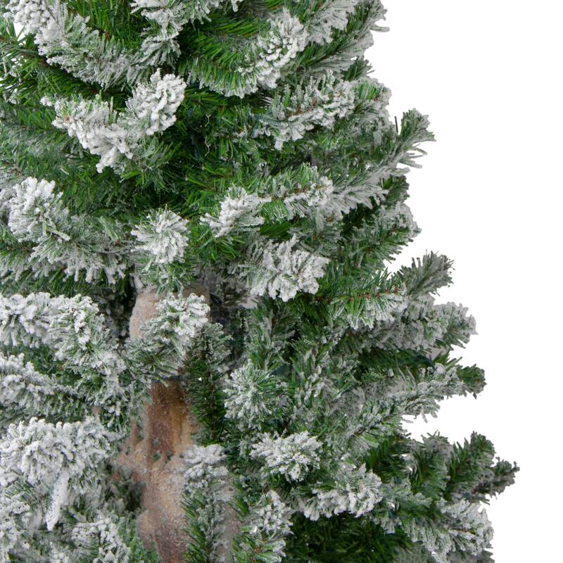Medium Flocked Alpine Artificial Christmas Tree - 4' - Unlit - 4 Foot