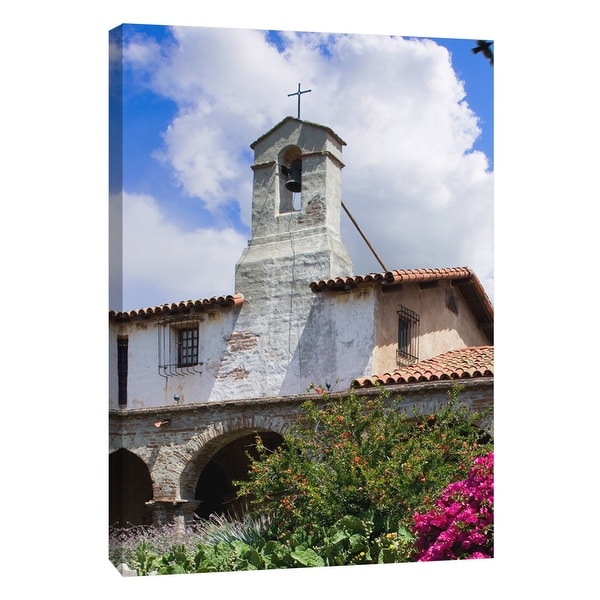 PTM Images 9-105378 PTM Canvas Collection 10" x 8" - "Ca Missions 4" Giclee Buildings and Landmarks Art Print on Canvas