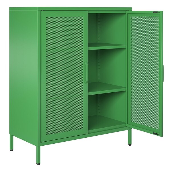 The Novogratz Channing 2 Door Metal Accent Cabinet - Bed Bath