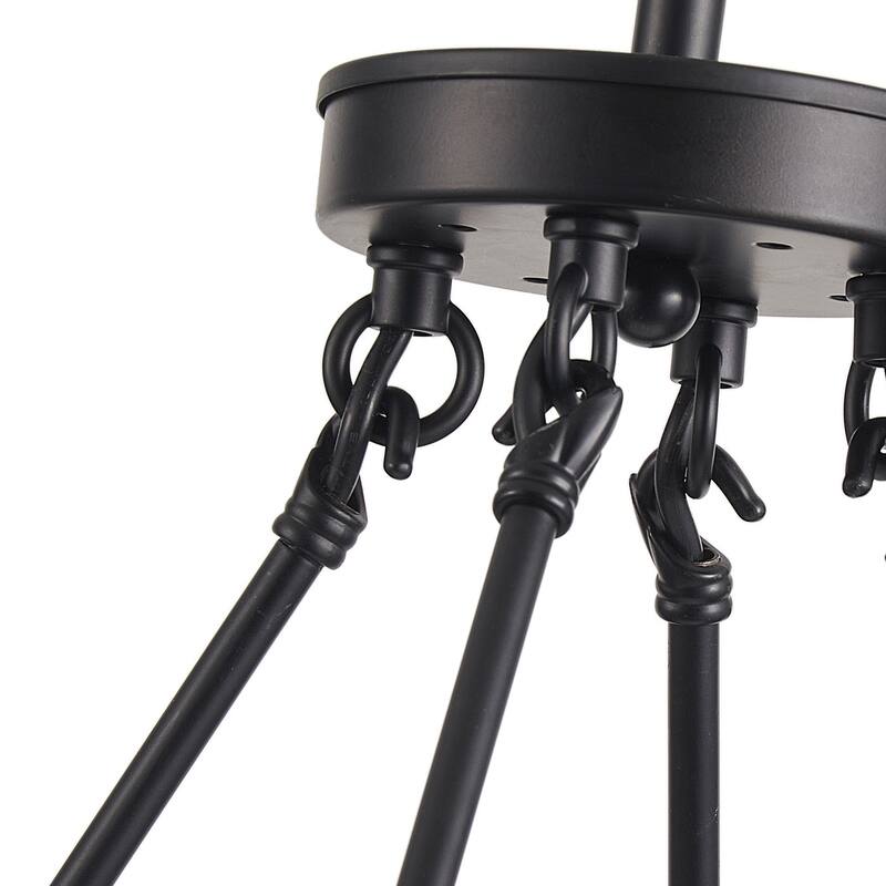 12-Lights Dimmable Farmhouse Style Wagon Wheel Chandelier - 39.4"D×4.7"W×76.8"H(Adjustable)