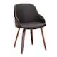 Option Brown Faux Leather/Walnut Wood