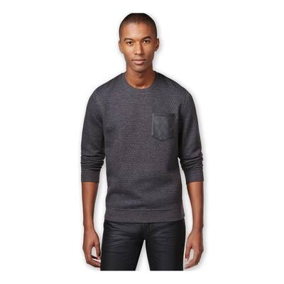 I-N-C Mens Reptile Crew Sweatshirt, Grey, Small