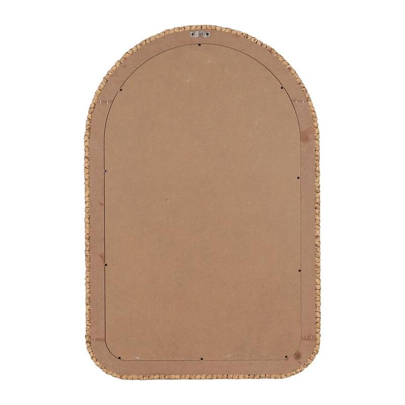 Nora Arch Rattan Woven Boho Wall Mirror - 35.5"H x 23.5"W x 1.5"D