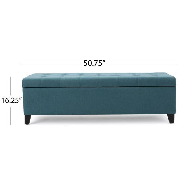 Mission Tufted Fabric Storage Ottoman Bench by Christopher Knight Home - 50.50"L x 18.75"W x 16.00"H