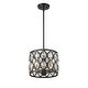 preview thumbnail 5 of 3, Dealey 3 Light 11.25 inch Matte Black Chandelier