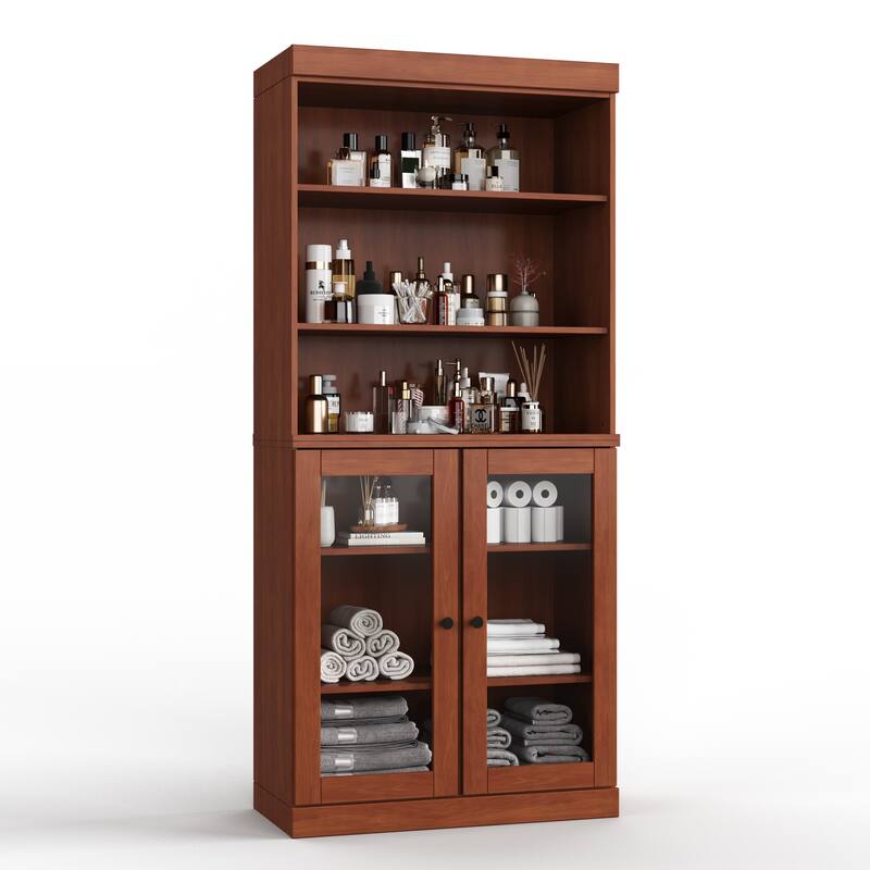 100% Solid Wood 32" Bathroom Cabinet with Optional Doors by Palace Imports