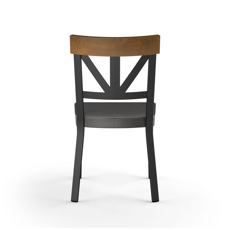 Amisco Clark Dining Chair with Solid Wood Accent and Metal Legs