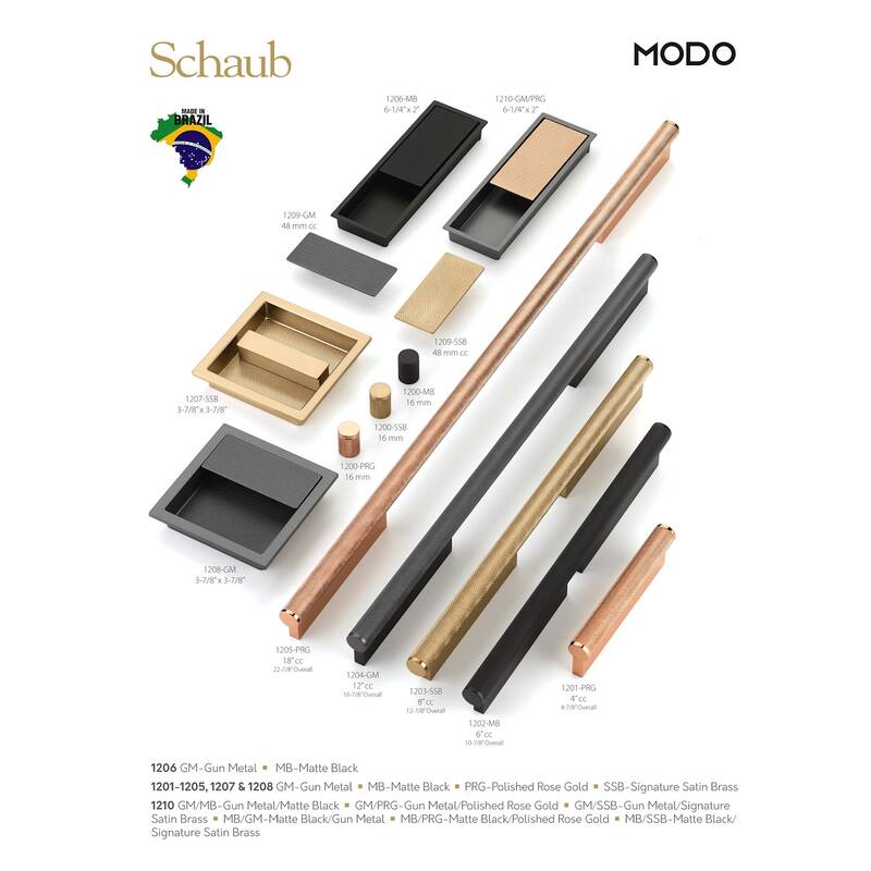 Schaub and Company MODO Euro Modern 18" Center to Center Cabinet Pull