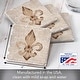 preview thumbnail 6 of 5, Deco Fleur 4-Pack Absorbent Stone Coasters with Protective Cork Backing 4" Square Made in The USA Easily Wipes Clean
