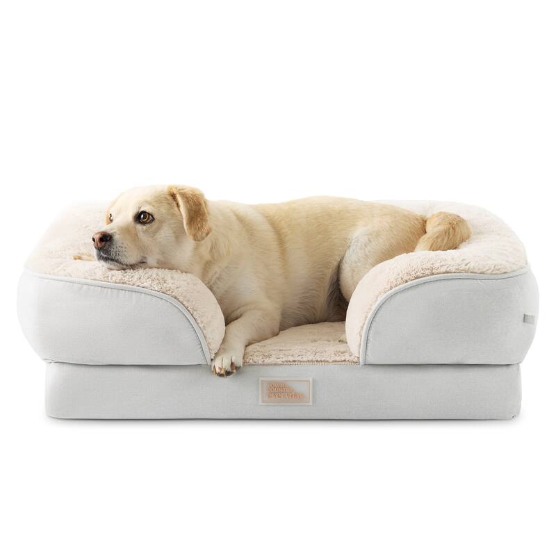TOWN & COUNTRY EVERYDAY CuddleTown Comfy Solid Bolster Sofa Supportive Pet Bed