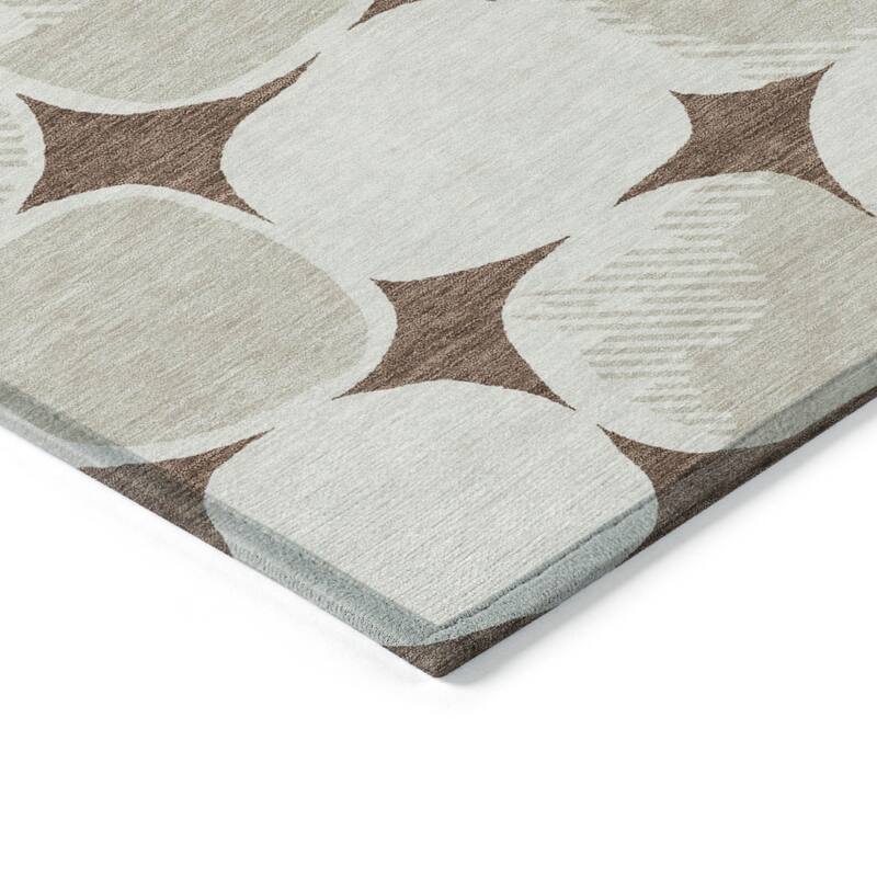 HomeRoots Abstract Transitional Rectangle Outdoor Rug