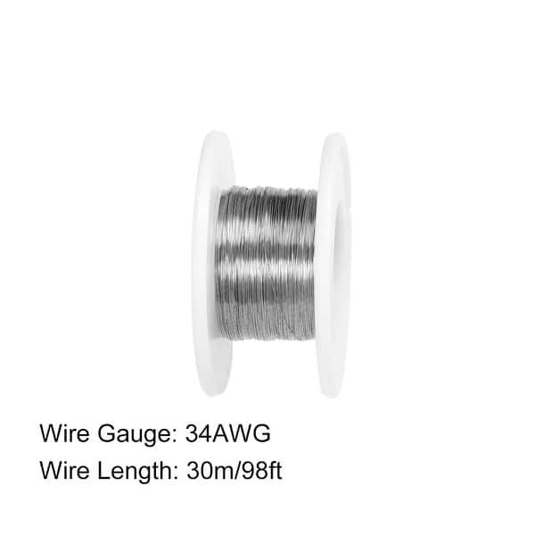 Unique Bargains 0.15mm 34AWG Heating Resistor Nichrome Wires for Heating Elements 98ft - 30m/98ft Length