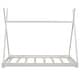 preview thumbnail 4 of 5, Twin Size House Platform Bed with Triangle tructure,White