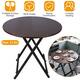 Dining Table Round High Top Folding Table Iron Bar Wooden Dining Desk